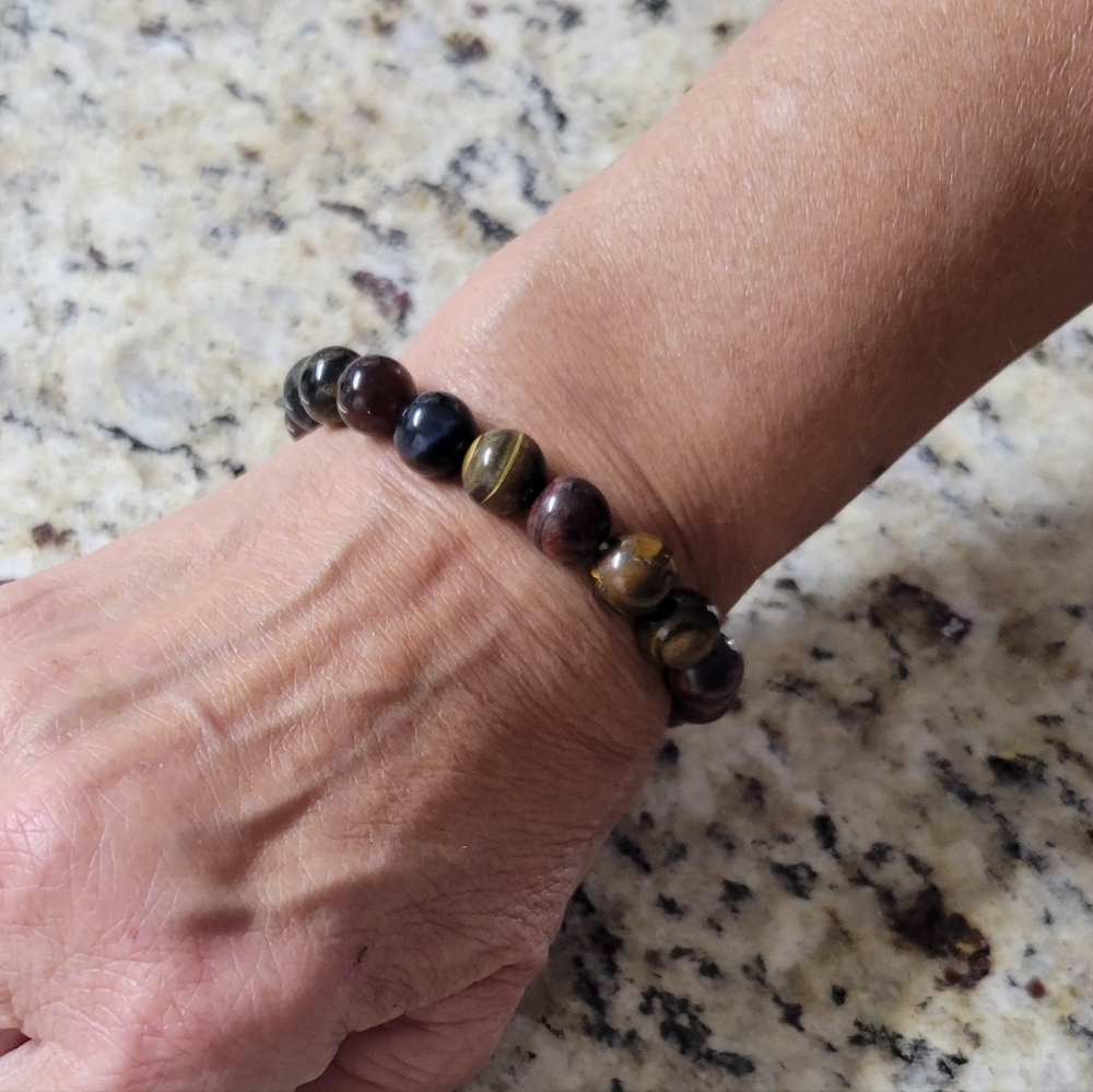 Tiger Eye Beaded Bracelet (Unisex)